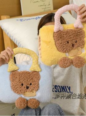 手提小熊热水袋充电女冬季暖被窝