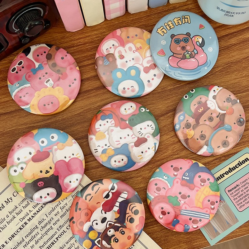 原创自制吧唧卡皮巴拉谷子徽章