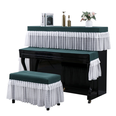 简约风绒绣雅马哈通用棉布钢琴罩