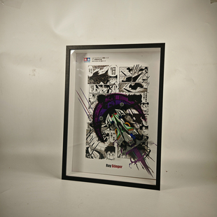 田宫四驱兄弟四驱车漫画魔鬼司令背景相框20寸成品含车展示盒DIY