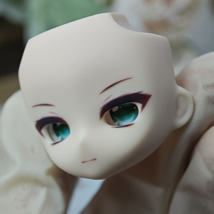 【猫猫豹圆圆】原创 开眼带妆无属性 成品水贴脸壳 BJD12分 ob11