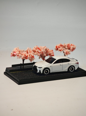 1比64比例场景拓意TLV场景MINIGT合金车INNO奔驰CLKGTR樱花街道