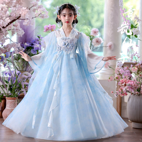 苏梦绣新款春夏季款女童超仙汉服