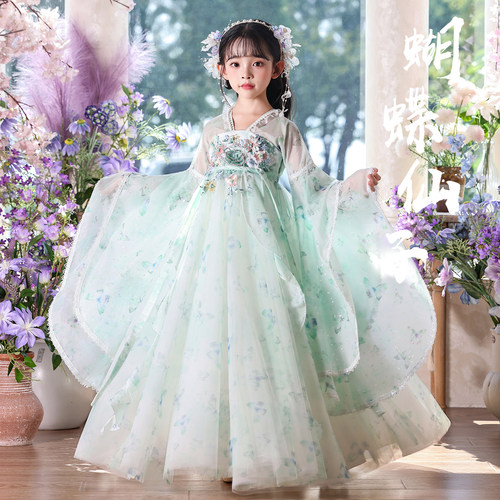 苏梦绣新款蝴蝶仙子女童超仙汉服