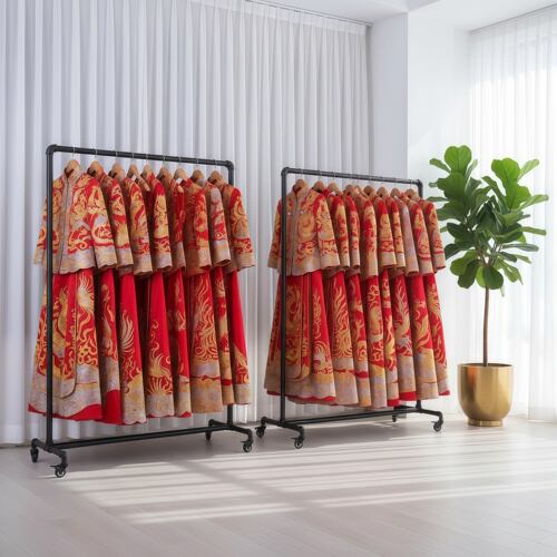 服装架带轮加厚镀锌水管