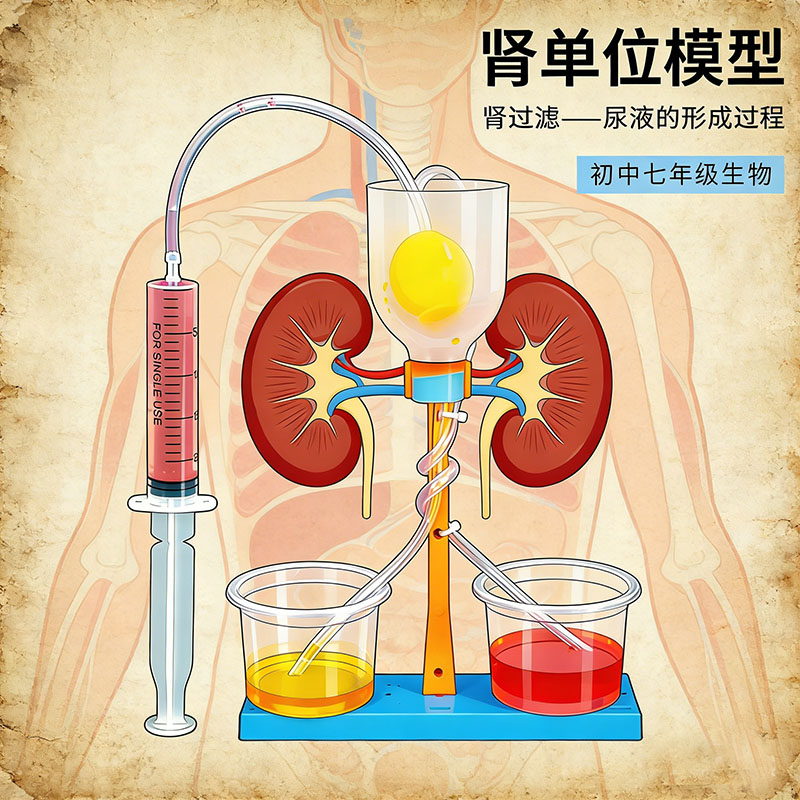 肾单位模型肾过滤制作材料包DIY手工初中生物儿童科学小实验套装