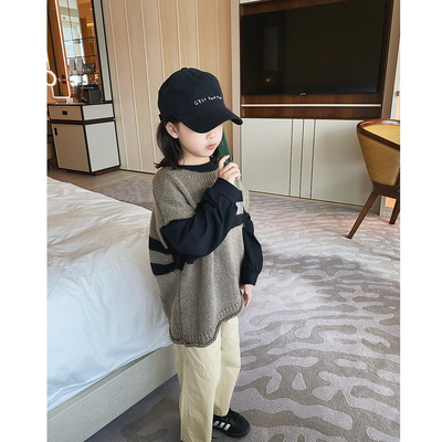 YUSONG女童复古针织小背心