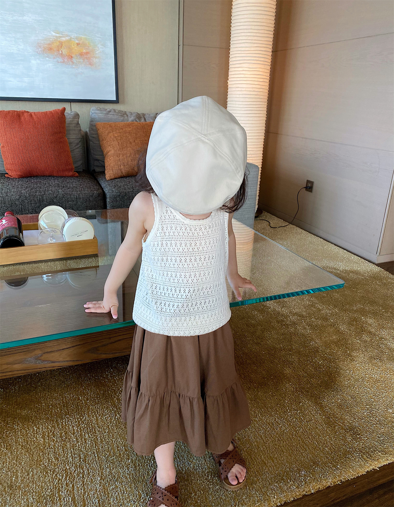 夏装新款日系女童荷叶边a字裙