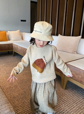 YUSONG◆2025春秋新款日系儿童毛衣复古打底衫男女宝套头针织衫