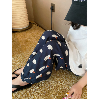 YUSONG女童小动物休闲防蚊长裤