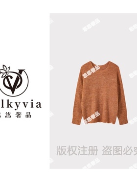 【Valkyvia/悠悠奢品】圆领宽松休闲慵懒风套头毛衣女装25086
