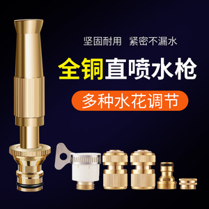 直喷式全铜水枪头家用自来水增压喷头冲洗地面高压喷枪洗车软水管