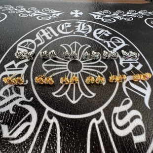 单个在售！！！925银针 克罗十花耳钉做旧系列