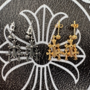 单个在售！！！925银针 克罗三十字耳坠做旧系列