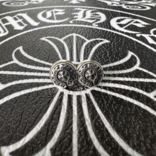 单个在售！！！925银针克罗做旧圆马蹄耳钉