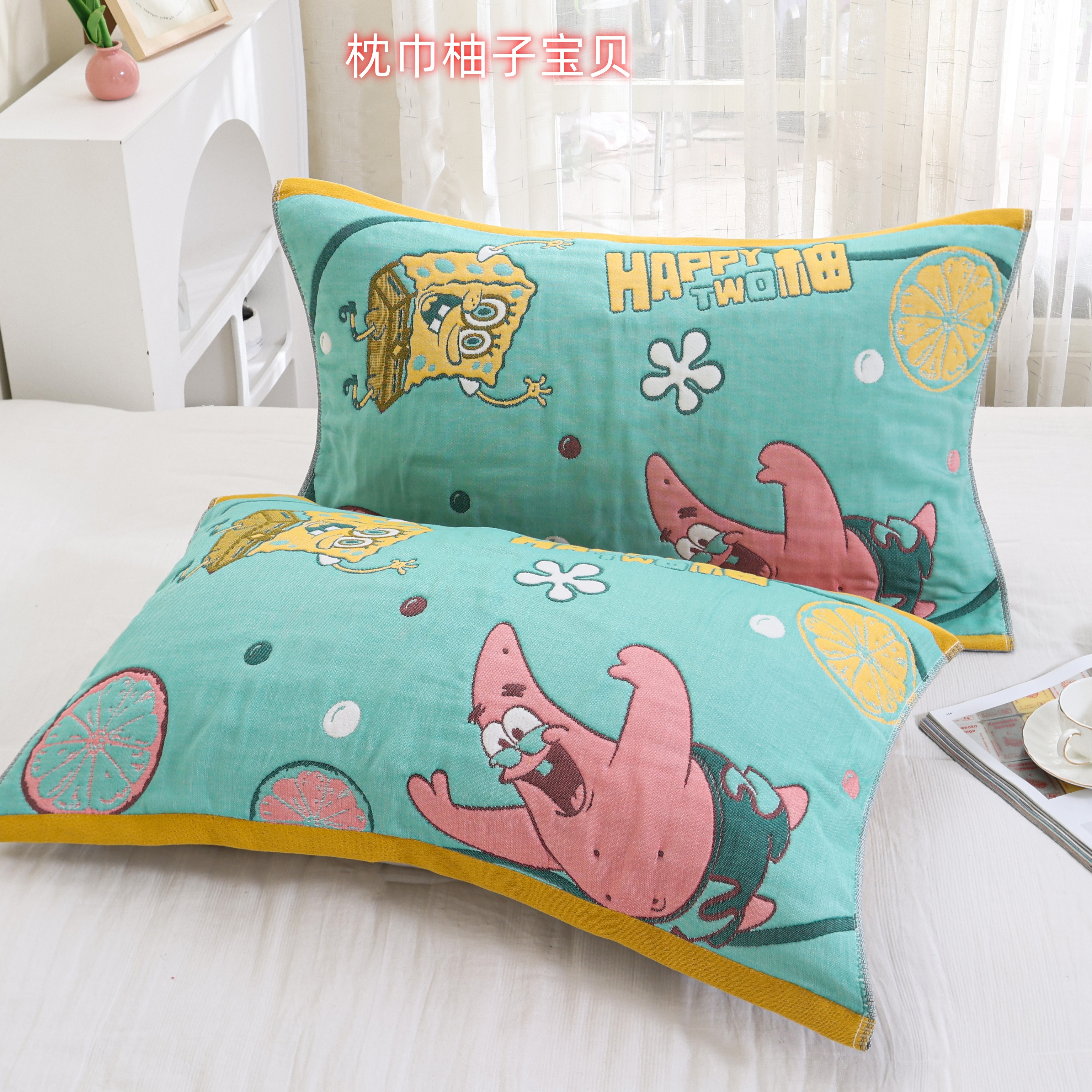 新款加厚八層枕巾純棉紗布