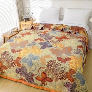 六层纱布毯新款纱布艺术床盖夏季办公室宿舍午睡纱布空调毛巾夏被