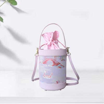 非遗宋锦水桶包斜挎手提