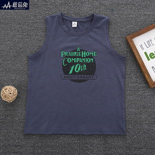 男孩砍袖 T恤宽松加肥加大码 内穿 中大童儿童无袖 胖男童背心夏薄款