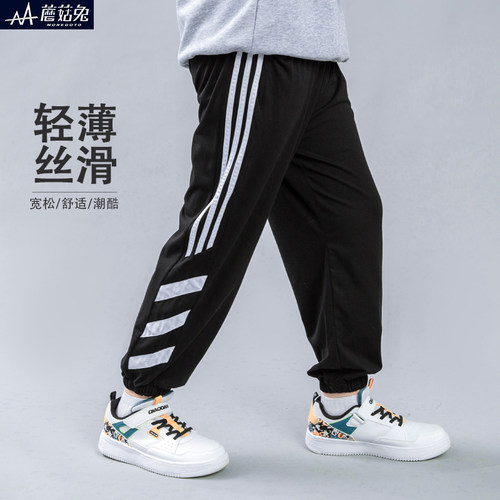 蘑菇兔胖男童九分裤夏季薄款纯棉