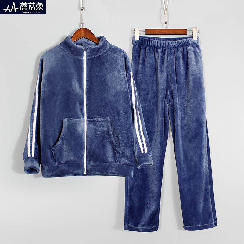 蘑菇兔冬款加绒加厚宽松风家居服