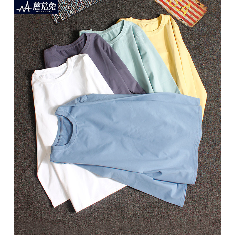 男童打底衫纯色棉中大童胖男孩长袖T恤宽松加肥加大秋衣上衣小衫