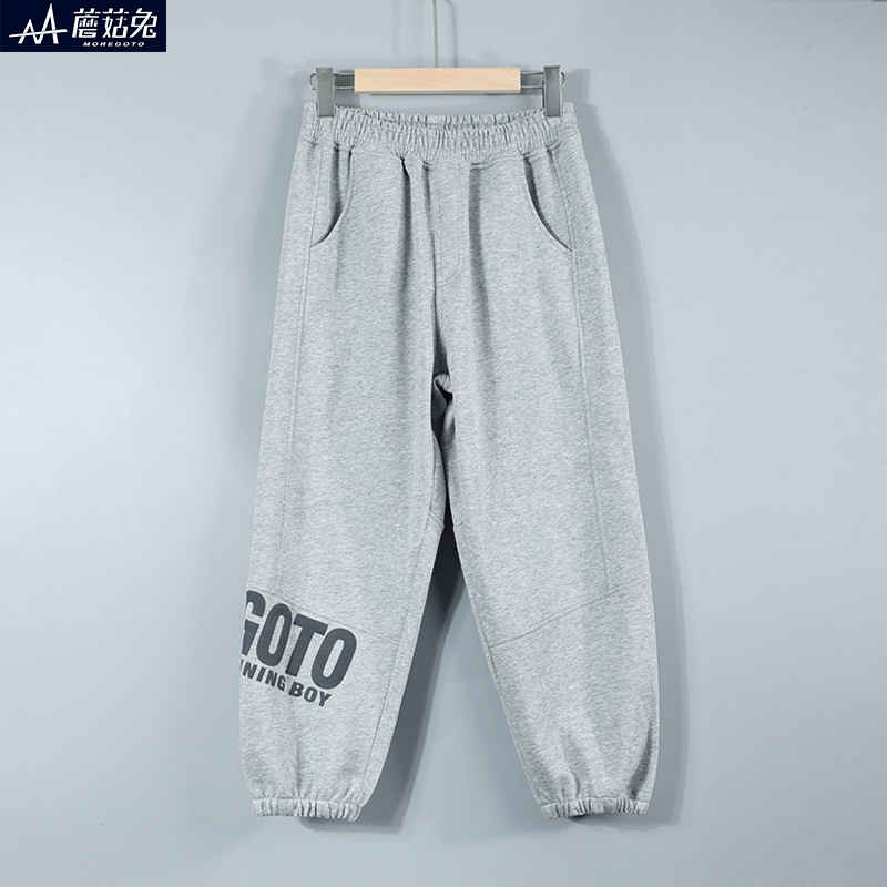 蘑菇兔胖男童运动裤春秋款宽松