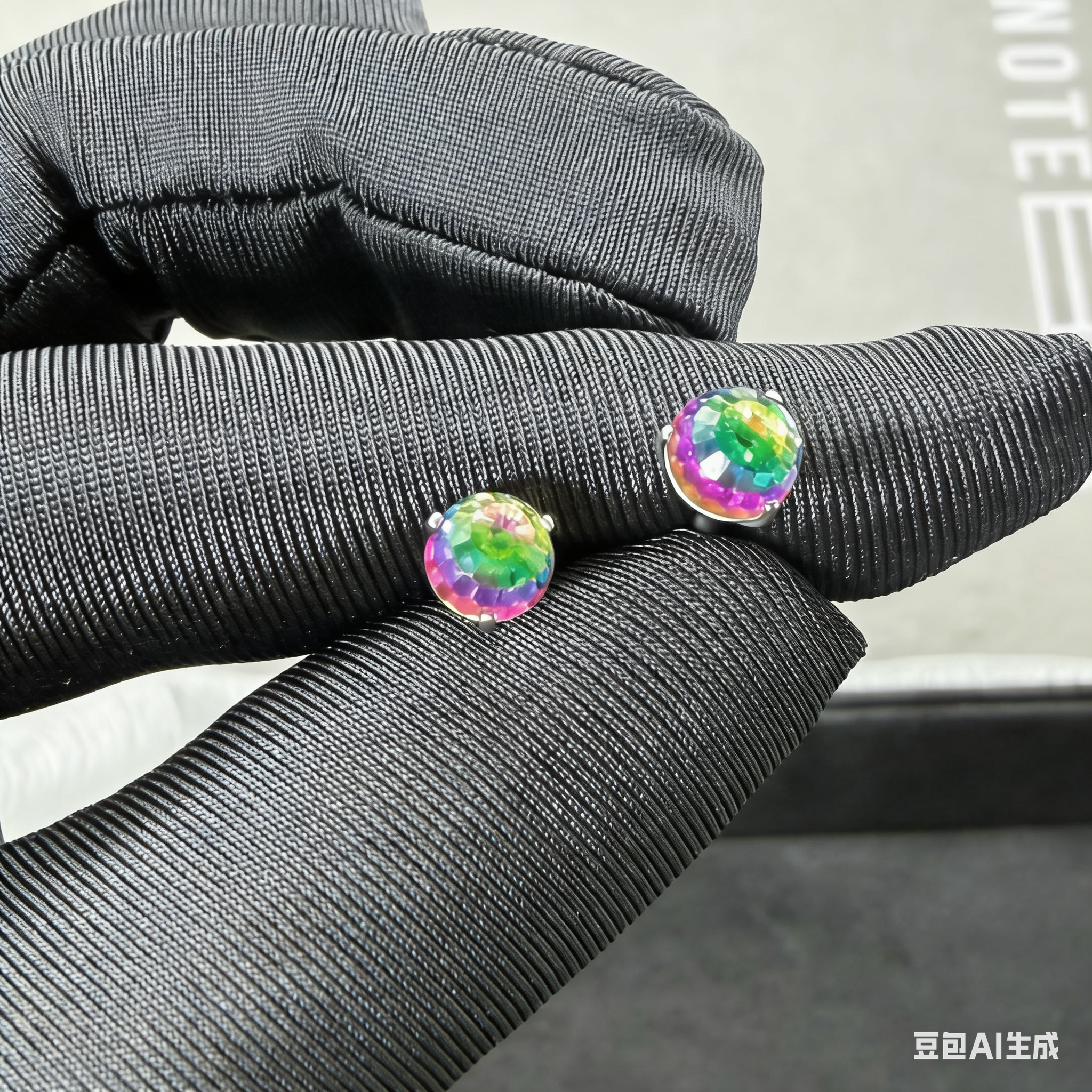 F136钛合金内螺纹替换饰品头4MM6MM渐变蹦迪球百慕大蓝变色球舌钉