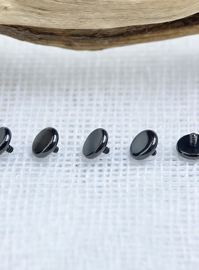 F136钛合金黑色平面头钛内螺纹唇钉穿刺穿孔饰品头部