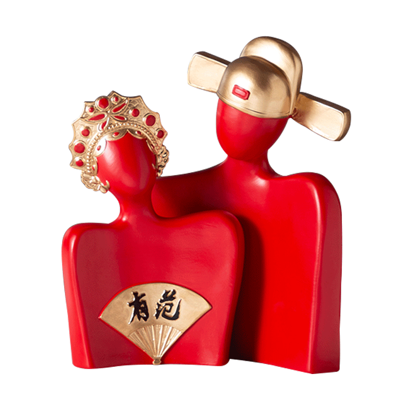 新中式客厅、卧室结婚喜庆摆件