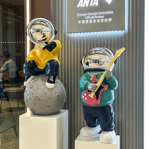 嘻哈音乐摆件展示台树脂电镀装饰