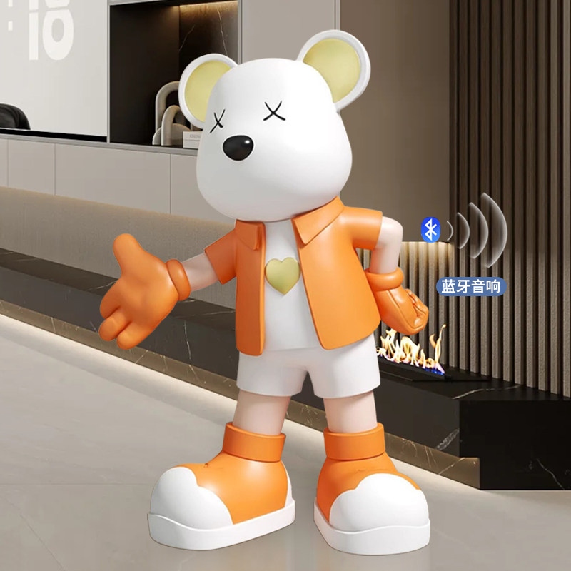 客厅创意款爱心带蓝牙迎宾暴力熊电视柜玄关轻奢落地大型装饰摆件,家居饰品,装饰摆件,淘宝优惠券,粉丝福利购,淘宝优惠卷