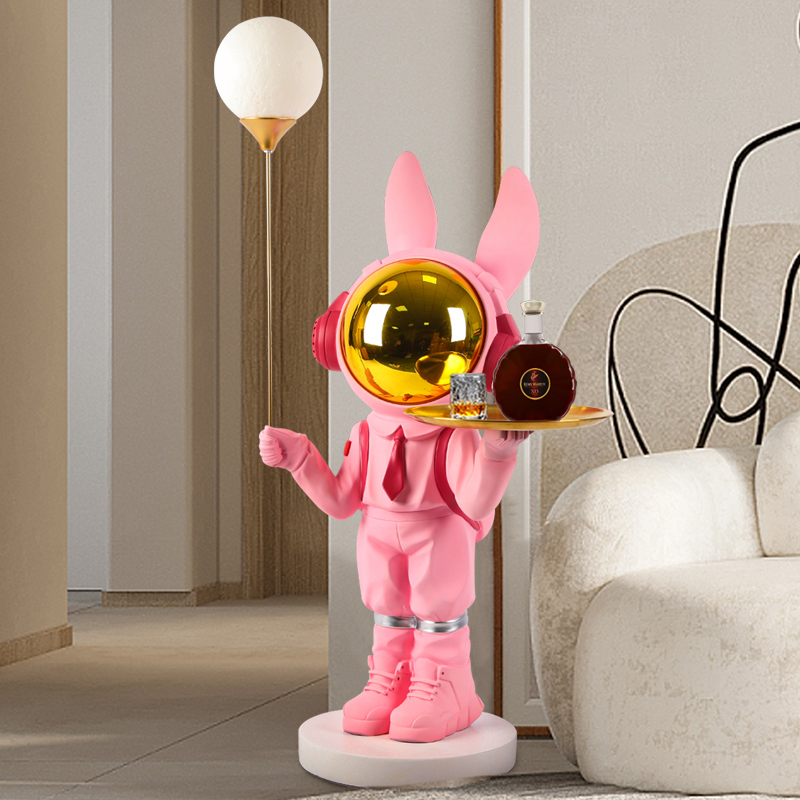 太空兔落地摆件少女心卧室装饰品