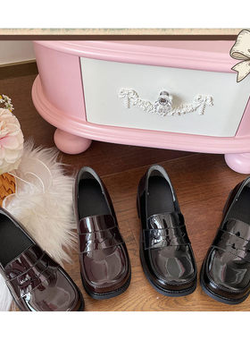 【茶雾高校】饼干铺原创jk制服鞋女舒适百搭基础款学生小皮鞋增高