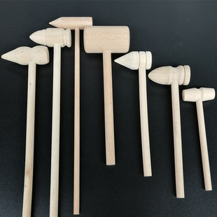 竹筒酒尖头小木棰开瓶器 敲击木工锤 djy手工实木小木槌子玩具锤