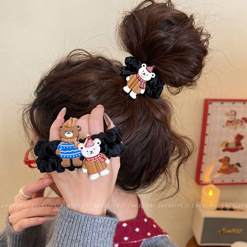 卡通小熊小肠发圈女可爱扎丸子头皮筋发绳时尚头花头绳高级感发饰,饰品/流行首饰/时尚饰品新,发饰,淘宝优惠券,粉丝福利购,淘宝优惠卷