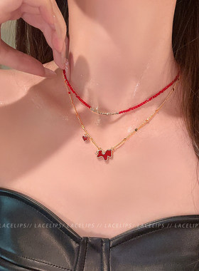 马年好运~红色小马项链女