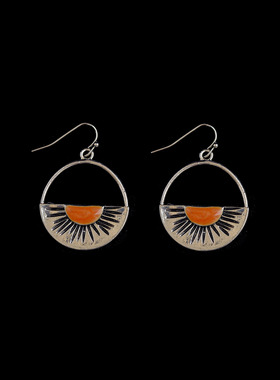 Vintage古着Sunset落日太阳耳环