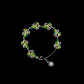 Vintage古着Enamel green leaves手链