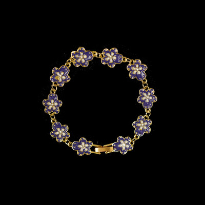 Vintage古着花朵复古手链