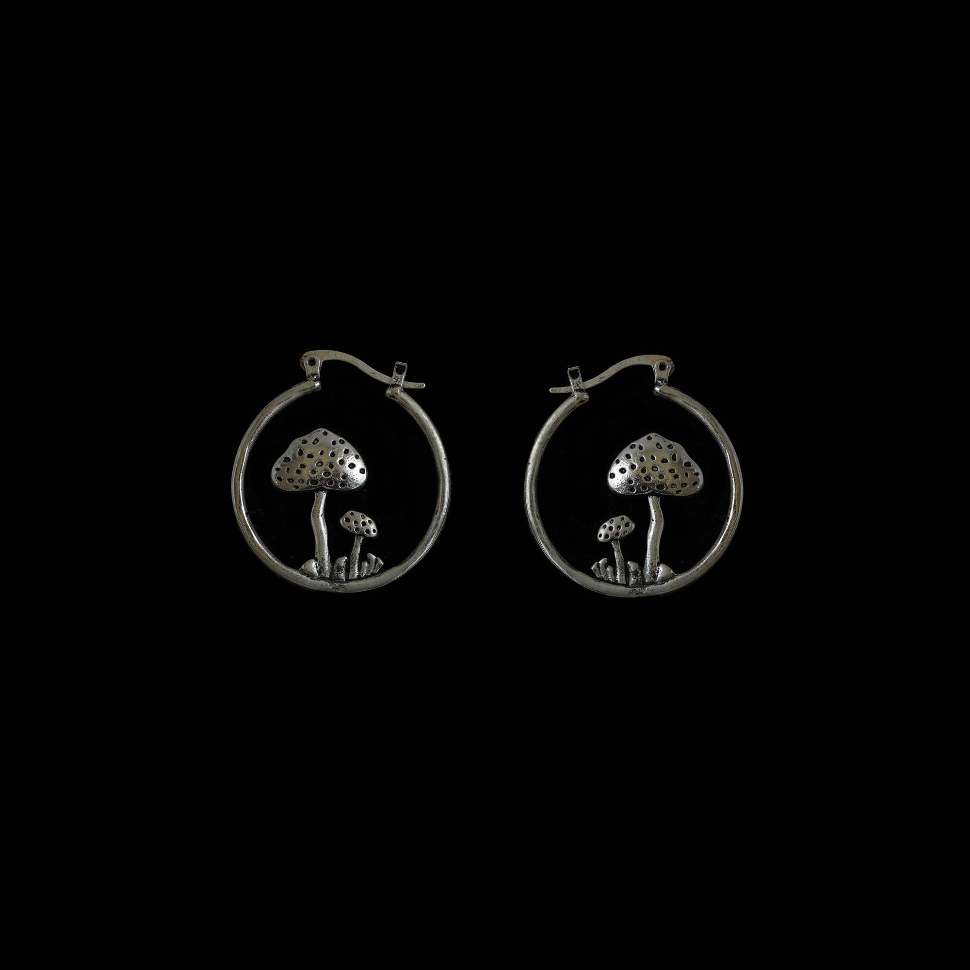 古着vintage复古Circular mushroom earrings耳饰