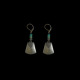 turquoise 古着vintaget复古Ancient silver geometric耳饰