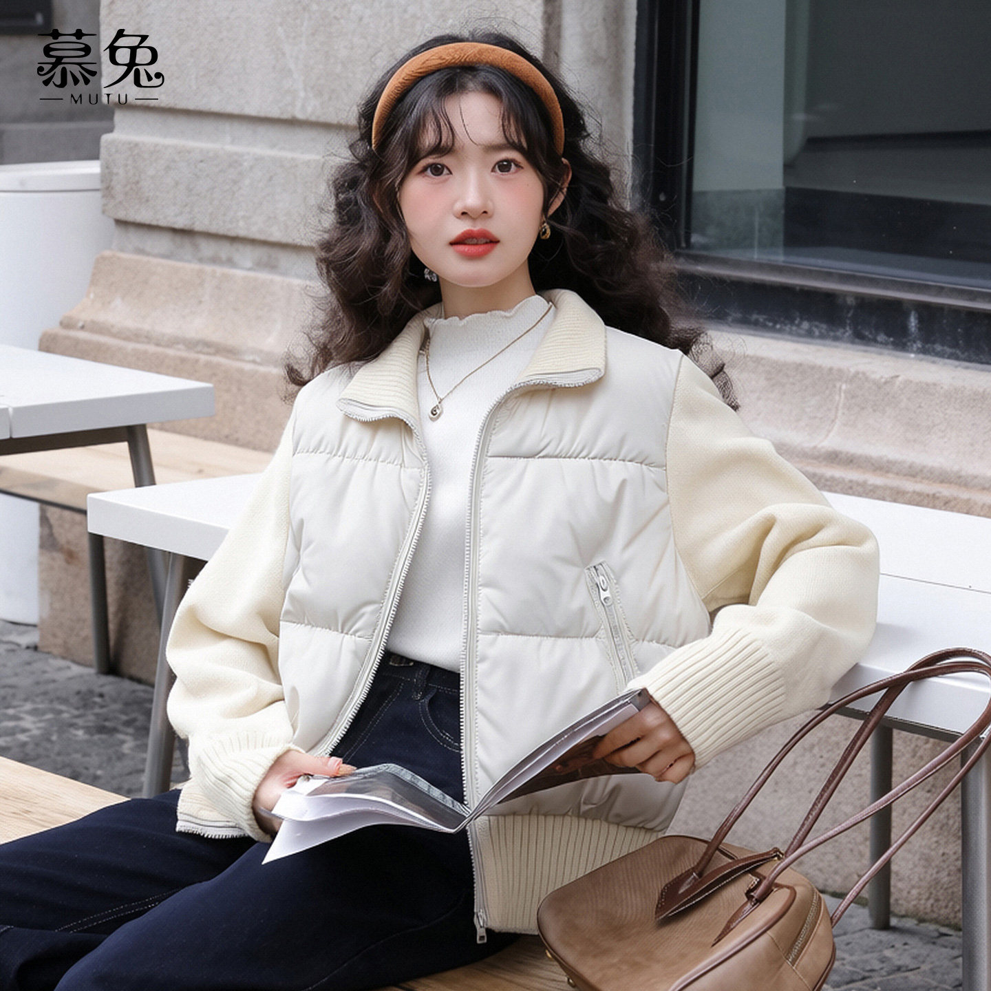 慕兔韩系休闲立领拼接棉服外套女2025冬季新款设计感加厚保暖上衣,女装/女士精品,马夹,淘宝优惠券,粉丝福利购,淘宝优惠卷