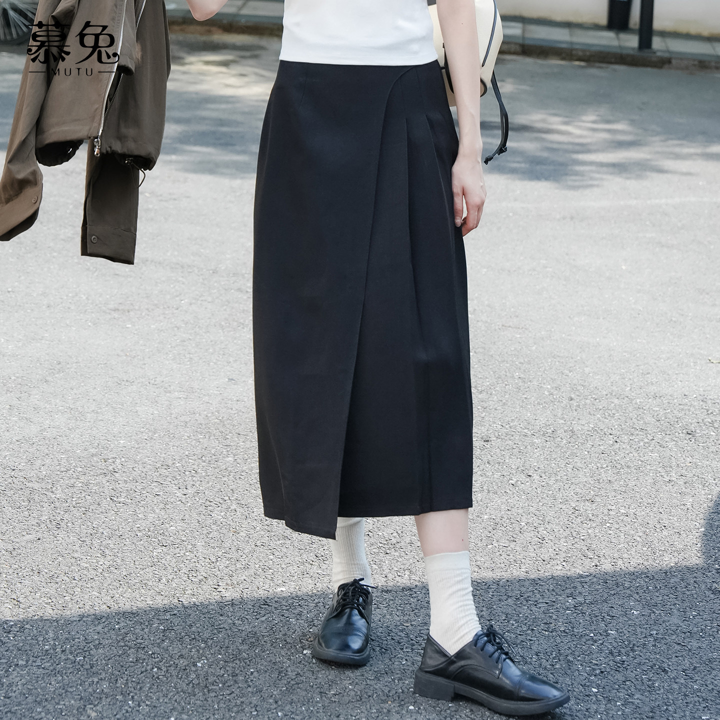 慕兔学院风百褶半身裙女2025夏季新款小个子高腰显瘦中长款a字裙,女装/女士精品,半身裙,淘宝优惠券,粉丝福利购,淘宝优惠卷