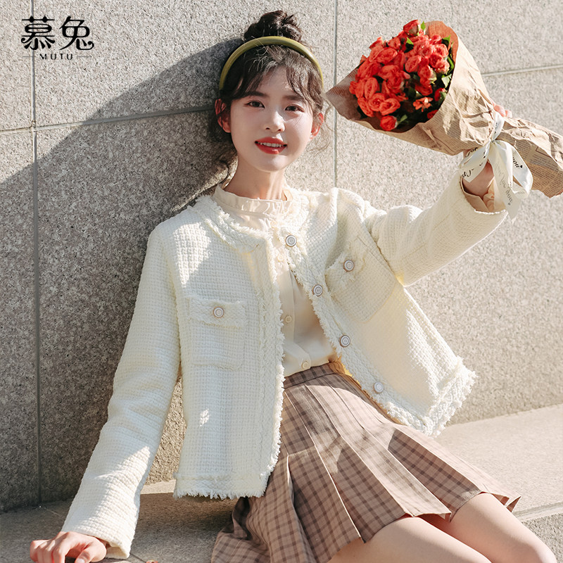 慕兔法式高级感小香风短外套女2026春季新款设计感小众超好看上衣,女装/女士精品,短外套,淘宝优惠券,粉丝福利购,淘宝优惠卷