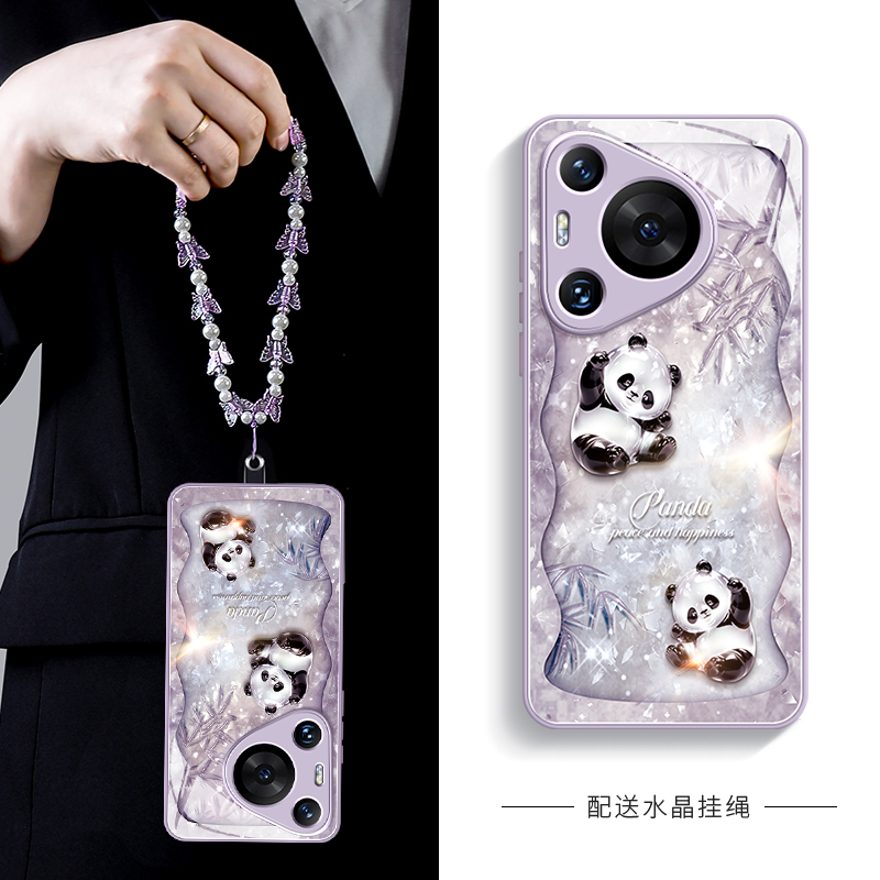 卡通可爱水晶熊猫适用p70手机壳