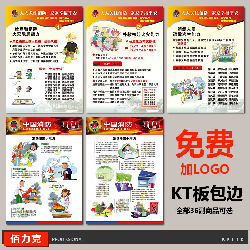 消防安全生产管理宣传海报企业工厂车间仓库岗位安全消防知识挂图安全