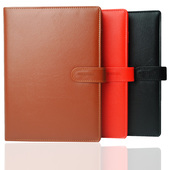 B5活页笔记本子办公文具会议记录九孔大号16K商务记事本可拆卸空白方格简约韩版 学生简约定制可印logo