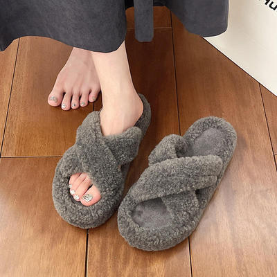厚底毛毛拖鞋女秋冬季外穿2025新