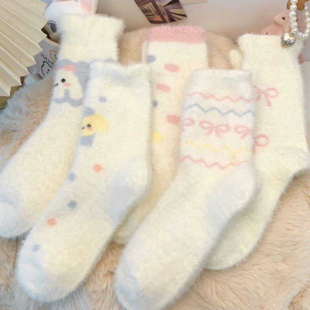 卡通秋冬甜美袜粉色保暖加厚堆堆居家冬天堆堆毛绒中筒袜子,模玩/动漫/周边/娃圈三坑/桌游,lolita洛丽塔袜子,淘宝优惠券,粉丝福利购,淘宝优惠卷